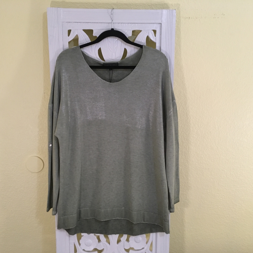 Flora And Ashley The Temple TOP Size XL Olive Green  Light Camisole